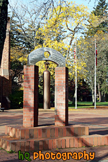 Structure in Red Square at PLU painting