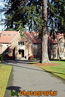 Xavier Hall at Pacific Lutheran University painting