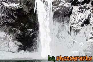 Icicles Surrounding Snoqualmie Falls painting