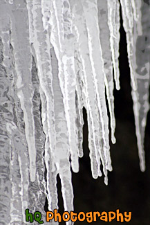 Icicles Up Close painting