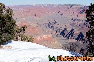 Snow Along South Rim & Canyon View painting