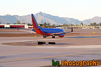 Soutwest Airplane on Runway painting