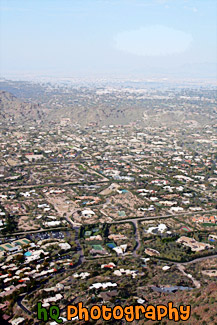 Scottsdale from Camelback Mountain painting