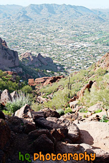 Rocks & Trail on Camelback Mountain painting