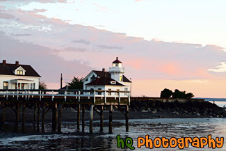 Mukilteo  Lighthouse at Sunset painting