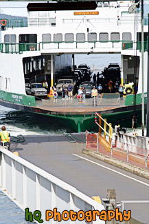 Ferry Docking Close Up painting