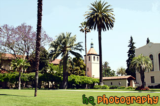 Mission Gardens & Mission Church painting