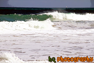 Big Waves & Sailboat painting