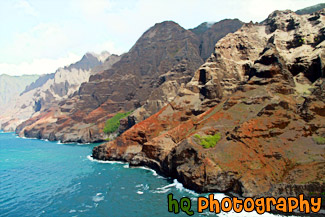 Na Pali Coast Cliffs painting