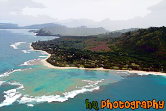 Kauai Coast From Air painting