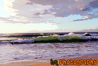 Dusk at Polihale Park, Kauai painting