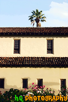 Side View of Santa Clara Mission Church painting