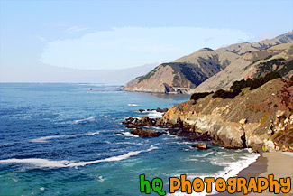 Coast Scene & Hills painting