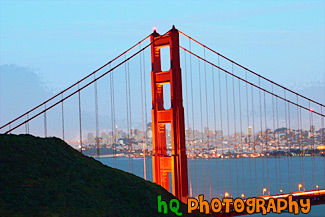 Golden Gate Bridge at Night & San Francisco City painting