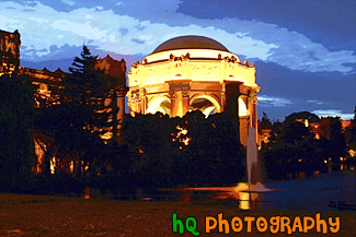 Palace of Fine Arts Exploratorium at Night painting