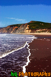 Kehoe Beach Wave Lines painting