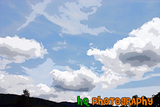 Scenic Clouds & Blue Sky painting