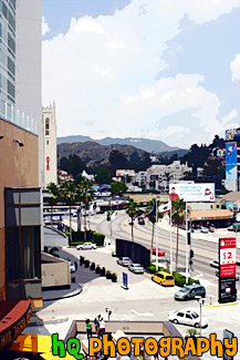 Hollywood View from Babylon Court painting