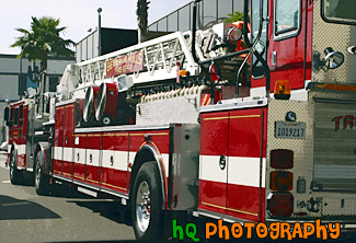 Beverly Hills Fire Truck painting