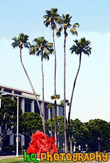 Downtown Beverly Hills, California Palm Trees painting