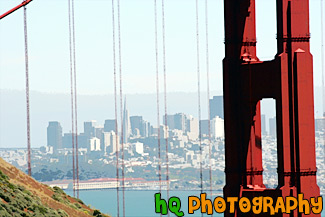 San Francisco View Through Golden Gate Bridge painting