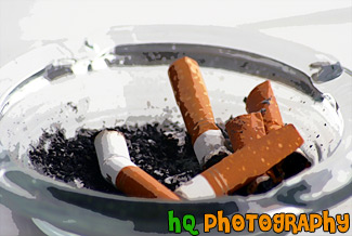 Cigarettes in Ashtray painting