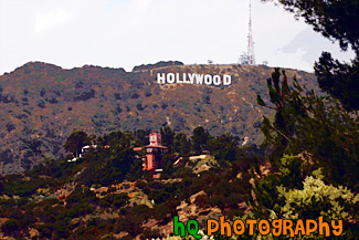 Hollywood Sign in Los Angeles painting