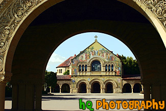 Stanford Memorial Church Through Arch painting