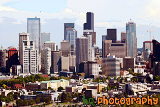 Downtown Seattle, Washington Buildings painting