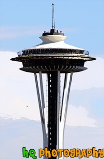 Close Up of Tip of Space Needle painting