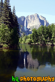 Yosemite Falls with Reflection painting