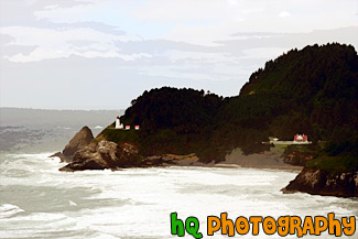 Heceta Head Lighthouse, Oregon Coast painting