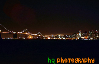 Bay Bridge & San Francisco at Night painting