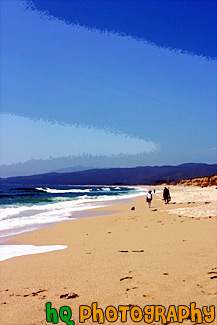 Beach at Half Moon Bay painting