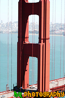 Tall Golden Gate Bridge painting