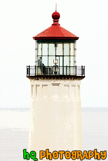 North Head Lighthouse, Washington painting