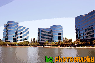 Oracle Buidlings, Redwood City painting