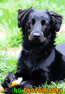 Alert Puppy painting