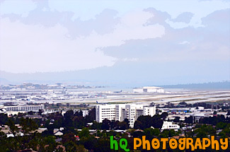 San Francisco Airport from Hill painting