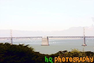 Bay Bridge from Coit Tower painting