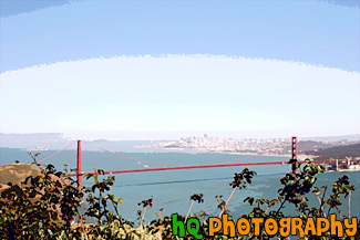 Golden Gate Bridge from Hawk Hill painting