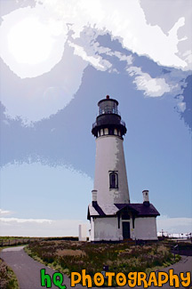 Yaquina Head Lighthouse & Sun painting