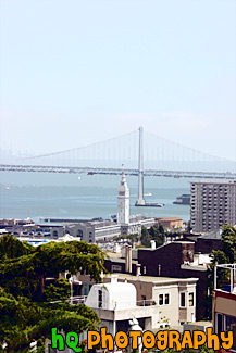 Ferry Building, Bay Bridge, & San Francisco painting