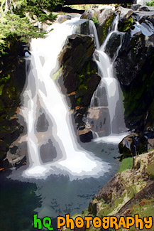 Paradise River Falls painting