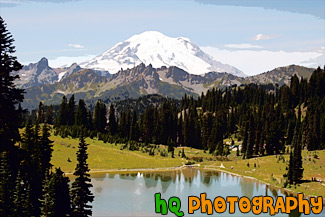 Mount Rainier & Tipsoo Lake in Summer painting