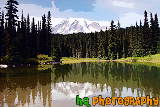 Mount Rainier & Reflections in Reflection Lake painting