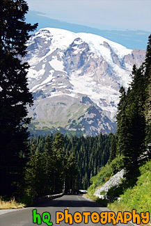 Approaching Mount Rainier painting