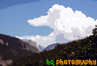 Yosemite & Half Dome in Distance painting