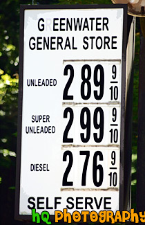 High Gas Prices Sign painting