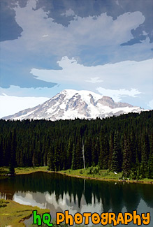 Mount Rainier & Reflection Lake painting